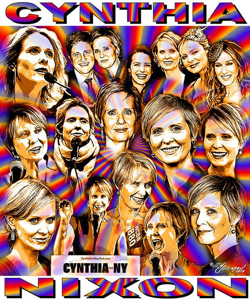 Cynthia Nixon Tribute T-Shirt or Poster Print by Ed Seeman