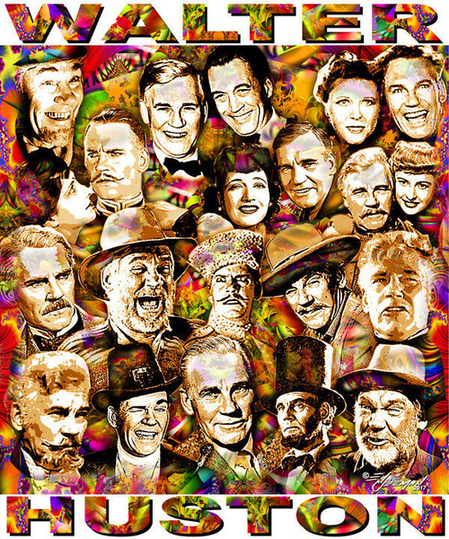 Walter Huston Tribute T-Shirt or Poster Print by Ed Seeman