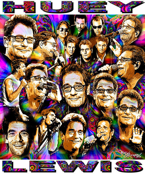 Huey Lewis Tribute T-Shirt or Poster Print by Ed Seeman