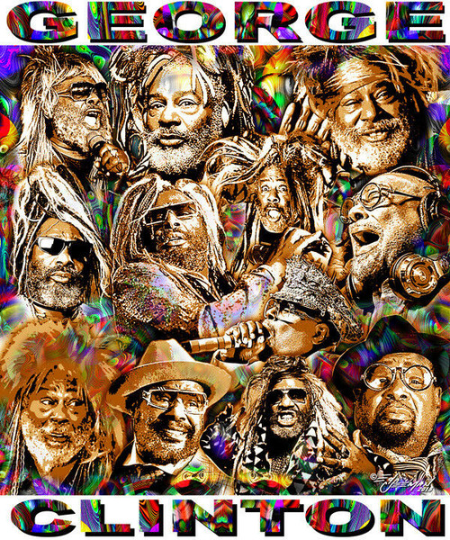 George Clinton Tribute T-Shirt or Poster Print by Ed Seeman