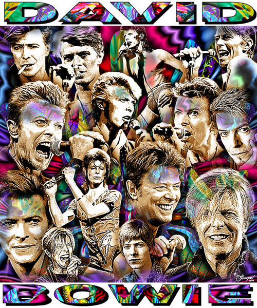 David Bowie Tribute T-Shirt or Poster Print by Ed Seeman