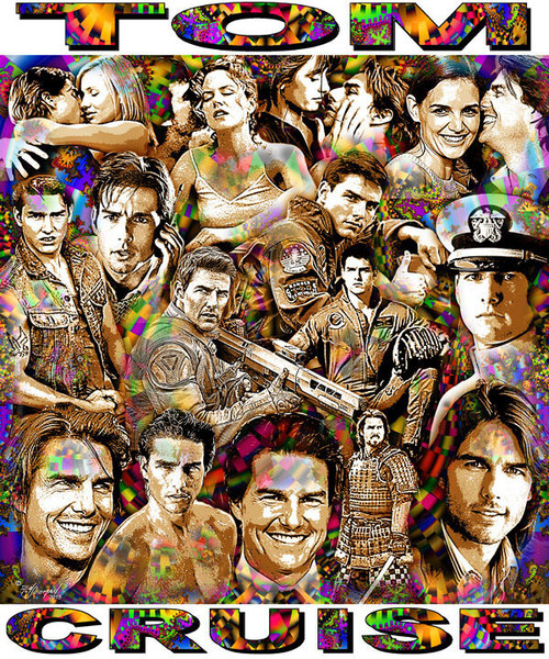 Tom Cruise Tribute T-Shirt or Poster Print by Ed Seeman