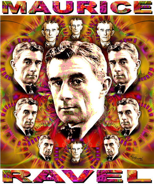 Maurice Ravel Tribute T-Shirt or Poster Print by Ed Seeman