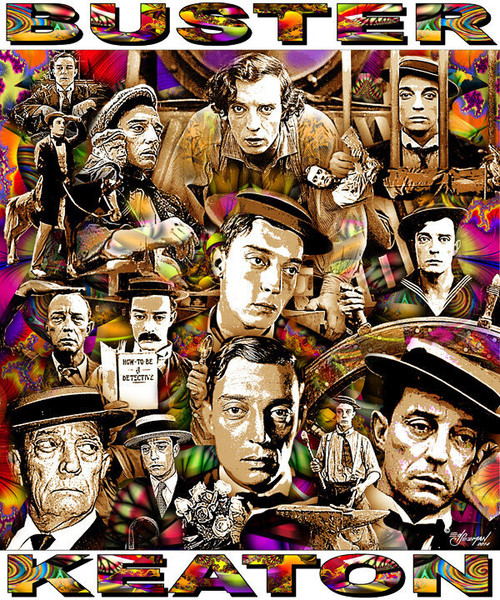 Buster Keaton Tribute T-Shirt or Poster Print by Ed Seeman