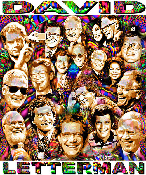 David Letterman Tribute T-Shirt or Poster Print by Ed Seeman
