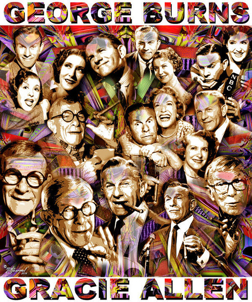 George Burns and Gracie Allen Tribute T-Shirt or Poster Print by Ed Seeman
