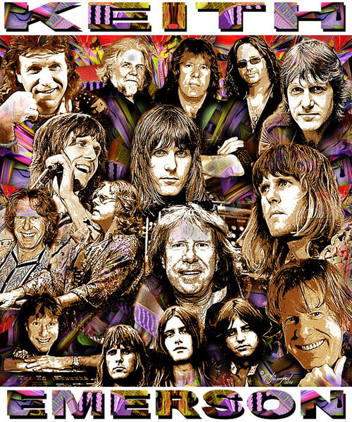 Keith Emerson Tribute T-Shirt or Poster Print by Ed Seeman