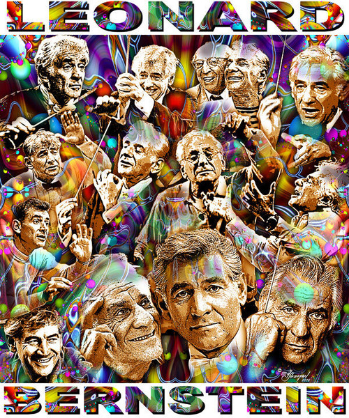 Leonard Bernstein Tribute T-Shirt or Poster Print by Ed Seeman