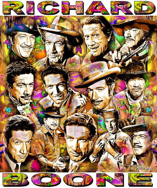 Richard Boone Tribute T-Shirt or Poster Print by Ed Seeman