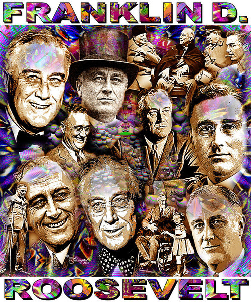 Franklin D.Roosevelt Tribute T-Shirt or Poster Print by Ed Seeman