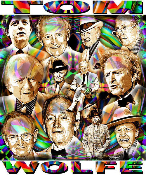 Tom Wolfe Tribute T-Shirt or Poster Print by Ed Seeman