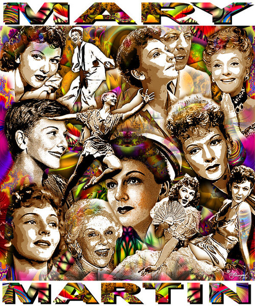 Mary Martin Tribute T-Shirt or Poster Print by Ed Seeman