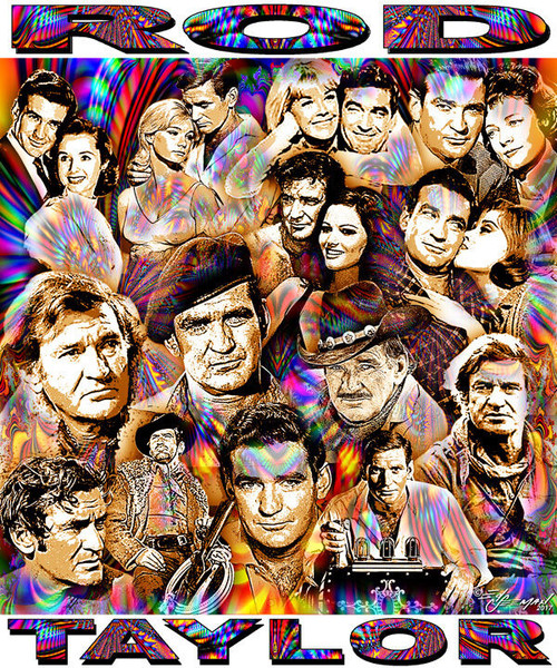 Rod Taylor Tribute T-Shirt or Poster Print by Ed Seeman