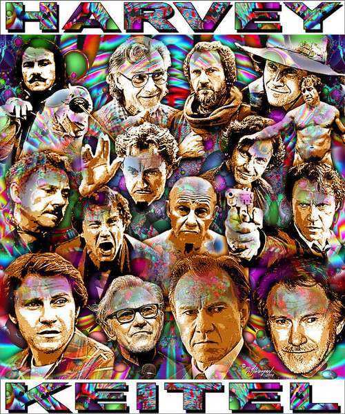 Harvey Keitel Tribute T-Shirt or Poster Print by Ed Seeman