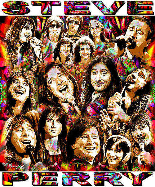 Steve Perry Tribute T-Shirt or Poster Print by Ed Seeman