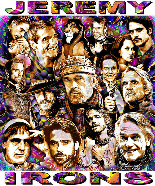 Jeremy Irons Tribute T-Shirt or Poster Print by Ed Seeman