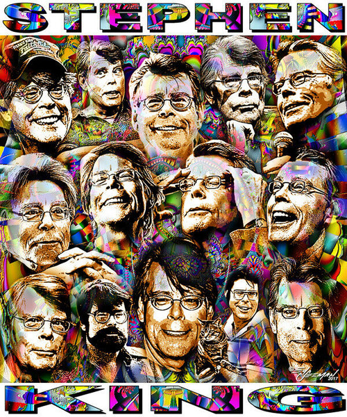 Stephen King Tribute T-Shirt or Poster Print by Ed Seeman