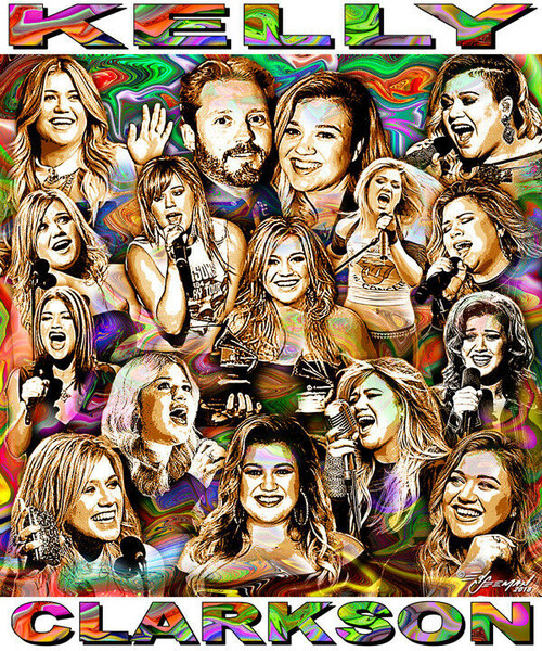 Kelly Clarkson Tribute T-Shirt or Poster Print by Ed Seeman