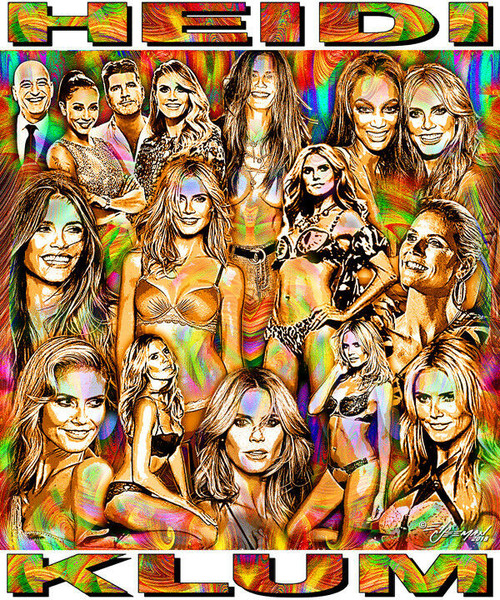 Heidi Klum Tribute T-Shirt or Poster Print by Ed Seeman