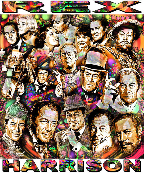 Rex Harrison Tribute T-Shirt or Poster Print by Ed Seeman