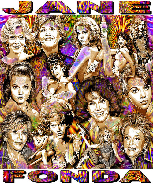 Jane Fonda Tribute T-Shirt or Poster Print by Ed Seeman