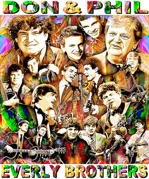 Everly Brothers Tribute T-Shirt or Poster Print by Ed Seeman