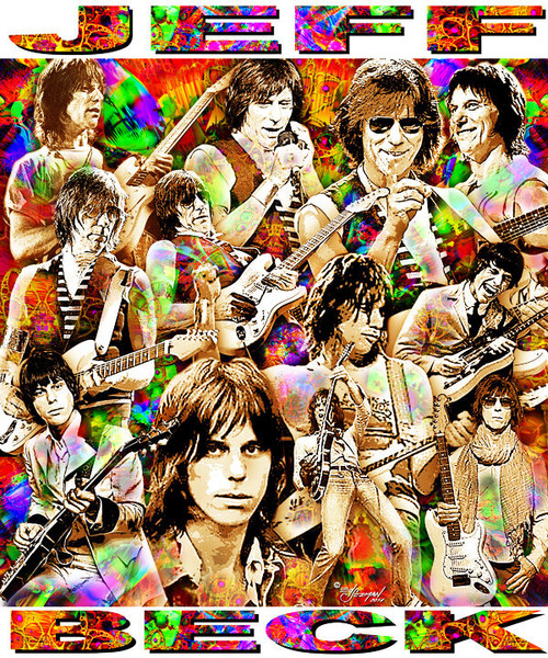 Jeff Beck Tribute T-Shirt or Poster Print by Ed Seeman