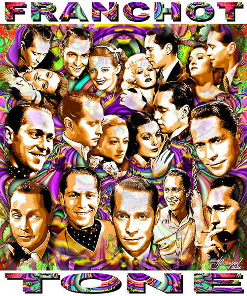 Franchot Tone Tribute T-Shirt or Poster Print by Ed Seeman