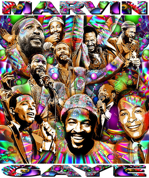 Marvin Gaye Tribute T-Shirt or Poster Print by Ed Seeman