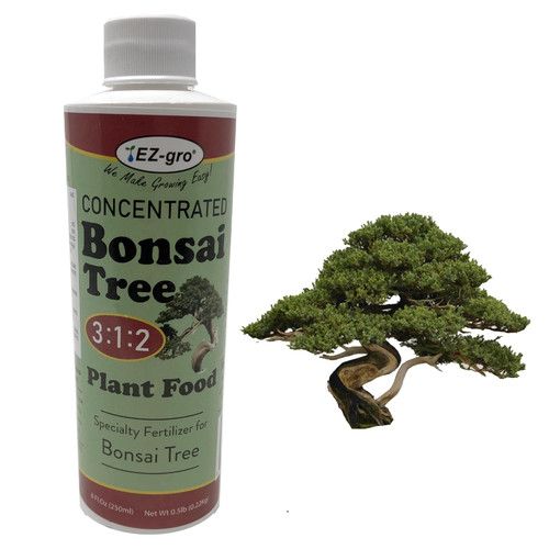 EZ-GRO Liquid Bonsai Fertilizer 3-1-2 – Specially formulated for indoor bonsai trees and tropical foliage.