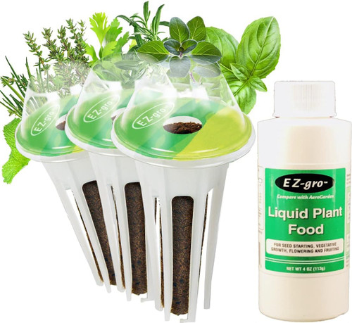 EZ-gro Italian Herb Seed Pod Kit (3 Pod) – Pre-Seeded Hydroponic Pods with 4 oz Nutrients for Indoor Hydroponic Garden System