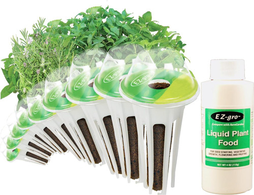 EZ-gro Fresh Tea Seed Pod Kit (12 Pod) with Pre-Seeded Hydroponic Pods and 4 oz Liquid Nutrients for Indoor Garden Systems