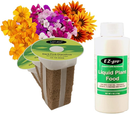 EZ-GRO Mountain Meadows Flowers 3 Pod Kit for indoor Hydroponic Growing Systems