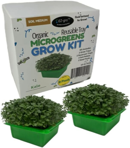 EZ-gro Microgreens Kale 5x5 Seeds Sourced in USA – High Viability Microgreens Seeds Stored in Climate-Controlled Vault