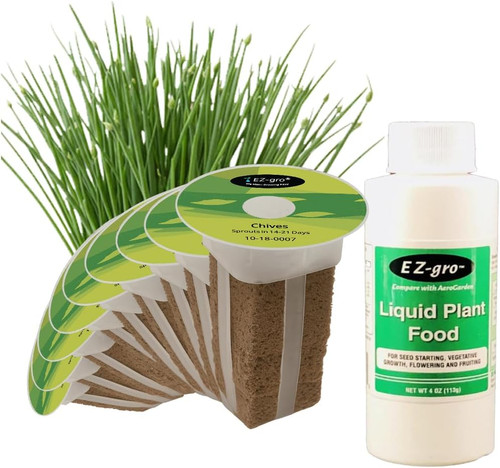 EZ-GRO Culinary Garlic Chive pre-seeded 9-pod kit made with Oasis® substrates for hydroponic growing systems