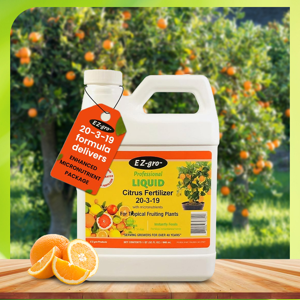 EZ-GRO Professional Liquid Citrus Fertilizer – Ideal for Orange, Lemon, Lime, and Mango Trees