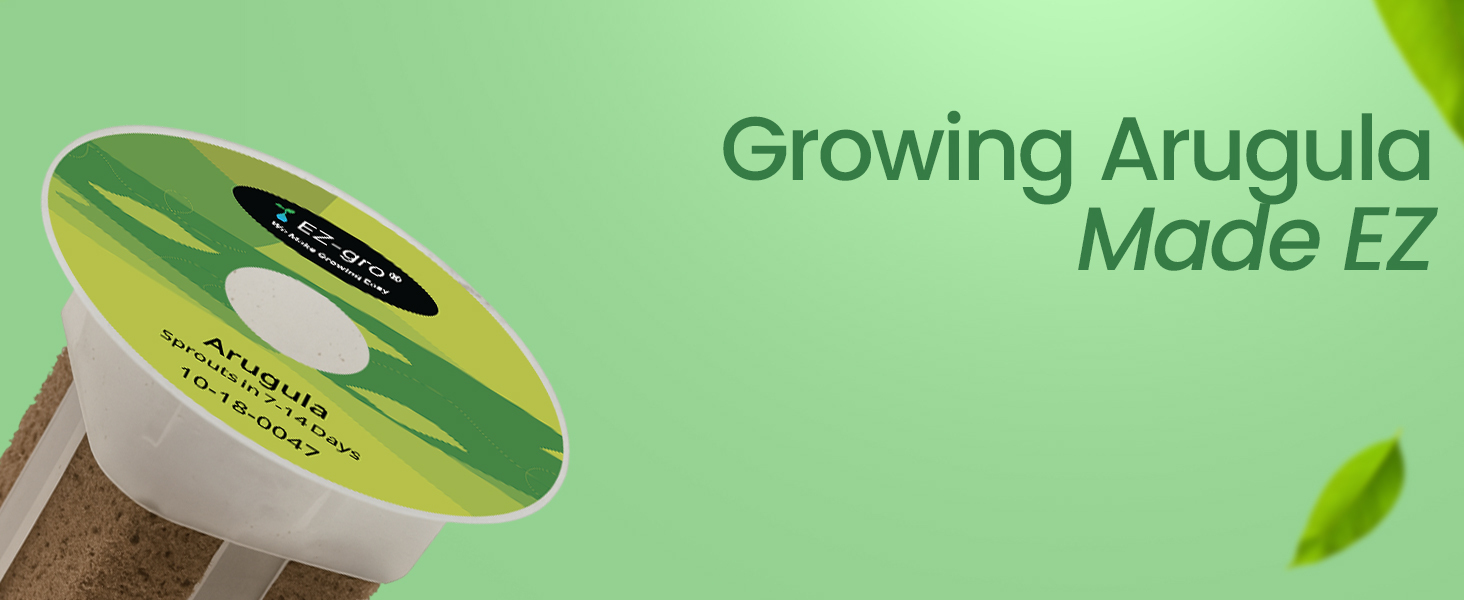 EZ-gro Arugula growing made EZ with no-assembly pre-seeded hydroponic 6-pods