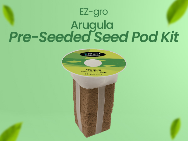 EZ-gro Arugula pre-seeded 6-pod kit made with Oasis® substrates for hydroponic growing systems