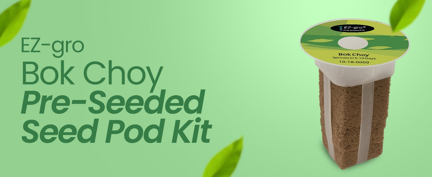 EZ-gro Bok Choy pre-seeded hydroponic 3-pod kit