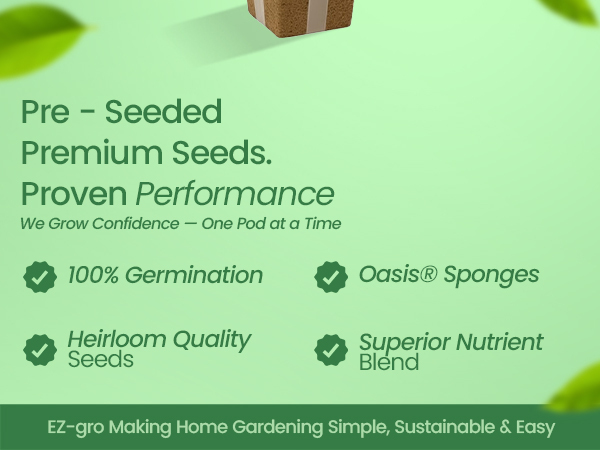EZ-gro Cascading Petunia pre-seeded premium hydroponic 6-pods made with OASIS grow sponges