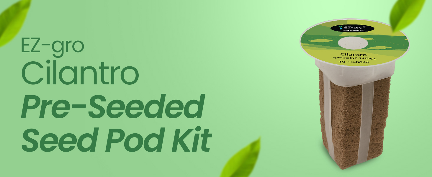 EZ-gro Cilantro pre-seeded 6-pod kit made with Oasis® substrates for hydroponic growing systems