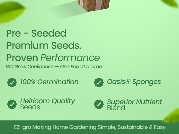 EZ-gro Cilantro premium pre-seeded 9-pods made with Oasis® sponge growing media