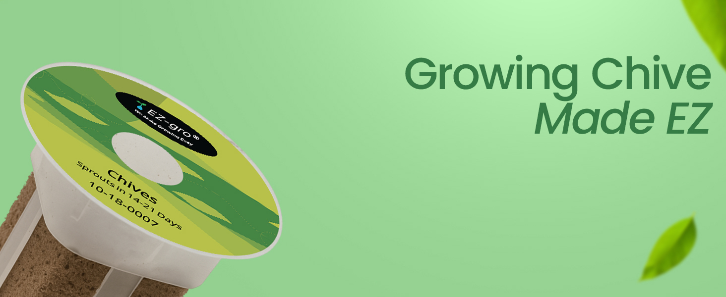 Growing made EZ with EZ-gro Culinary Garlic Chives pre-seeded 3-pod hydroponic kit