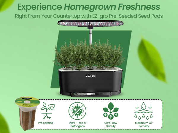 EZ-gro Culinary Rosemary homegrown 6-pods freshness harvested from a soil-free hydroponic garden