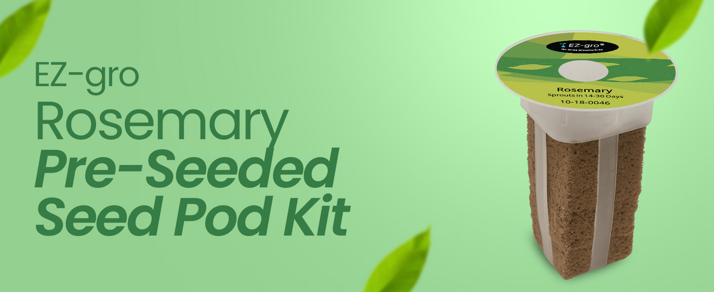 EZ-gro Culinary Rosemary pre-seeded 3-pod kit made with Oasis® substrates for hydroponic growing systems