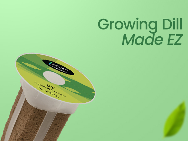 Growing made easy with EZ-gro dwarf dill pre-seeded hydroponic seed 3-pods