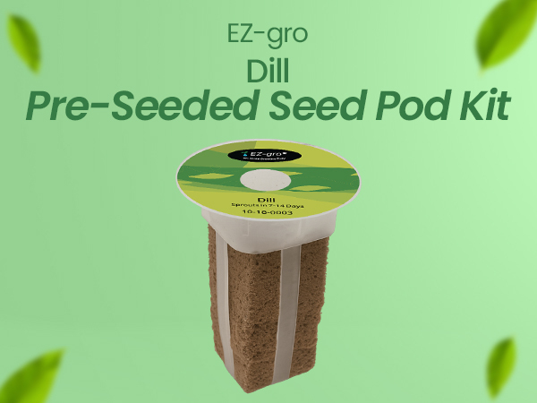 EZ-gro Dwarf Dill pre-seeded hydroponic seed 3-pod kit with Oasis® grow sponges, no assembly required