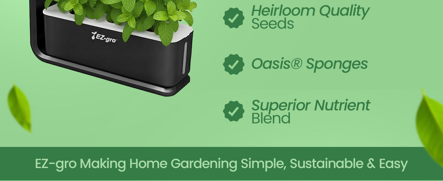 Simple and sustainable indoor gardening with EZ-GRO Fresh Tea hydroponic 3-pods