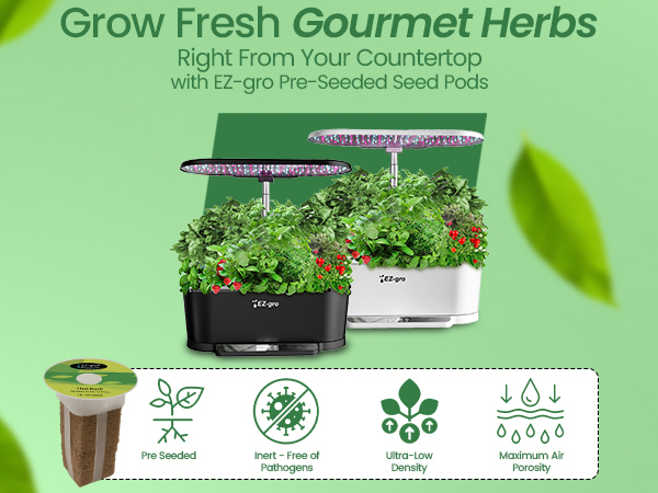Grow fresh gourmet herbs 9-pod hydroponically
