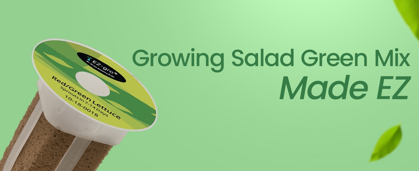 EZ-gro Salad Green mix 9-pods kit designed for easy and successful growing